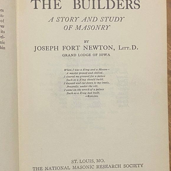 “The Builders, A Story & Study of MASONRY” 1927. Vintage - Picture 14 of 16